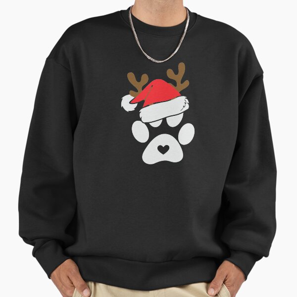 Paws Print Santa Hat Dog Reindeer Lover Christmas - Adult & Kids T-Shirts, Sweatshirts & Hoodies apparel design preview 1