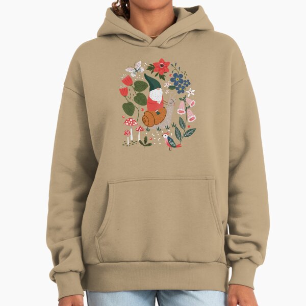 Whimsical garden gnome riding snail - Adult & Kids T-Shirts, Sweatshirts & Hoodies apparel design preview 1
