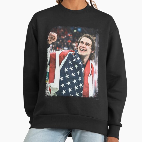 Jack Hughes Golden Goal USA Hockey - Adult & Kids T-Shirts, Sweatshirts & Hoodies apparel design preview 1