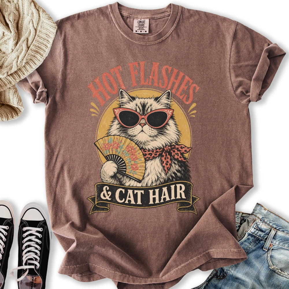 Hot Flashes Cat Hair - Adult & Kids T-Shirts, Sweatshirts & Hoodies apparel design preview 1