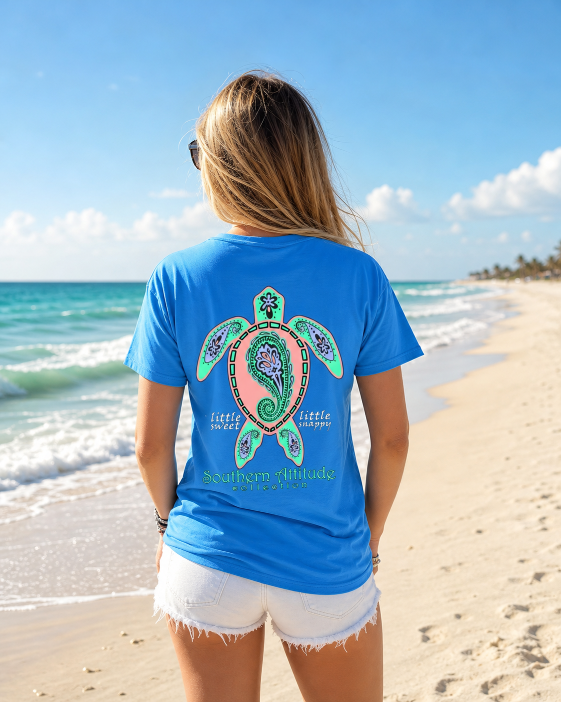 Southern Attitude Preppy Paisley Turtle Light - Adult & Kids T-Shirts, Sweatshirts & Hoodies apparel design preview 1