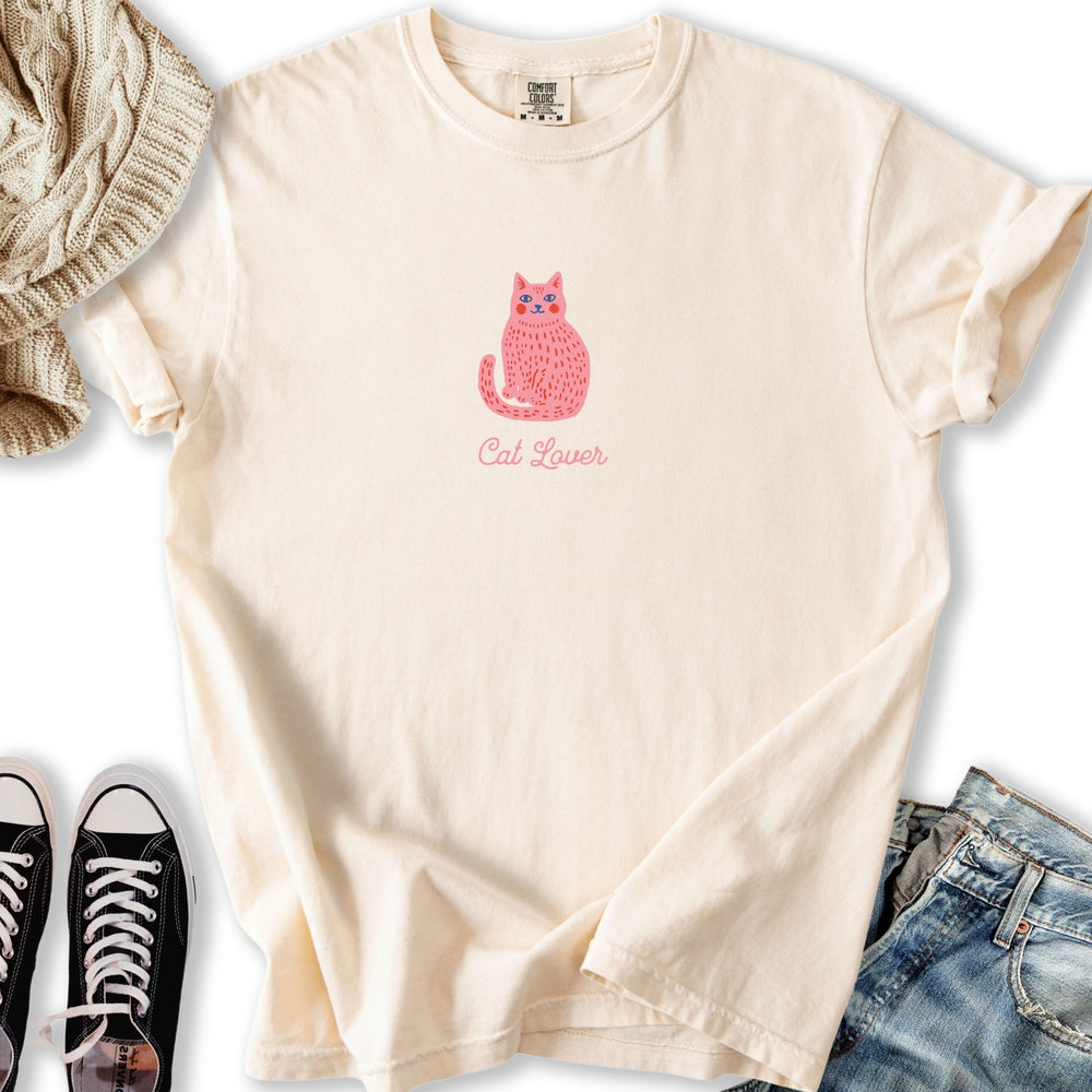 Cute Pink Cat Lover - Adult & Kids T-Shirts, Sweatshirts & Hoodies apparel design preview 1
