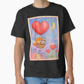 Love Balloon Adventure Cute Fox and Raccoon - Adult & Kids T-Shirts, Sweatshirts & Hoodies apparel design preview 1