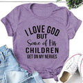 I Love God But Fashion Letter Print Women Slogan - Adult & Kids T-Shirts, Sweatshirts & Hoodies apparel design preview 1