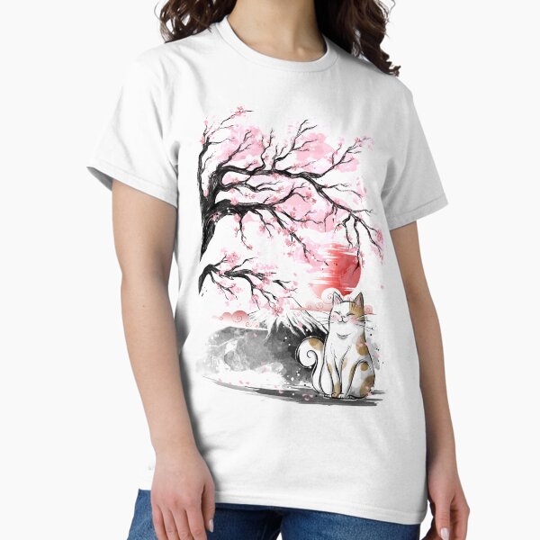 Sakura cat - Adult & Kids T-Shirts, Sweatshirts & Hoodies apparel design preview 1