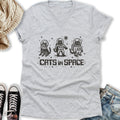 Cats In Space V-Neck - Adult & Kids T-Shirts, Sweatshirts & Hoodies apparel design preview 1