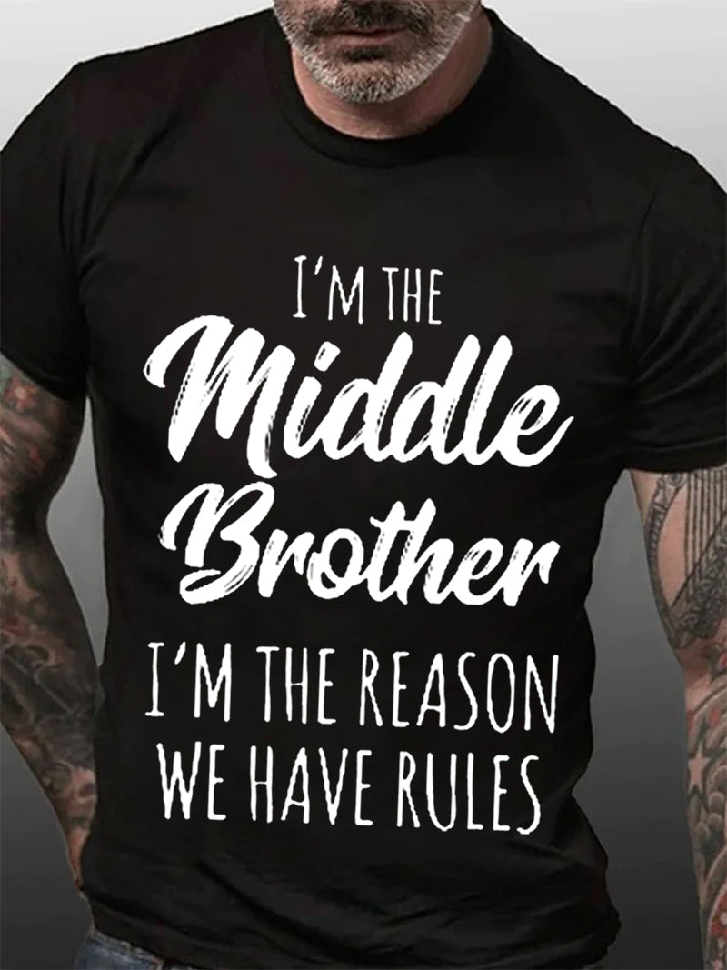 I'm The Middle Brother Print Men Slogan - Adult & Kids T-Shirts, Sweatshirts & Hoodies apparel design preview 2