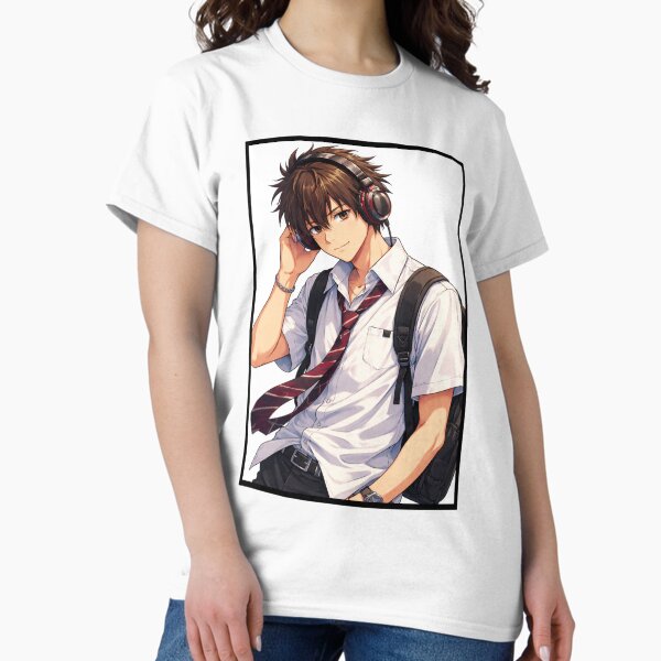 Anime guy with headphones - Adult & Kids T-Shirts, Sweatshirts & Hoodies apparel design preview 1