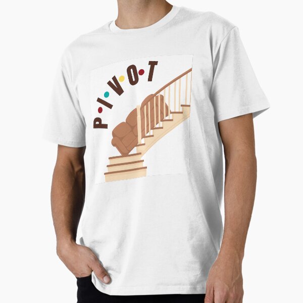 Pivot! Iconic Friends Couch Staircase Illustration - Adult & Kids T-Shirts, Sweatshirts & Hoodies apparel design preview 1