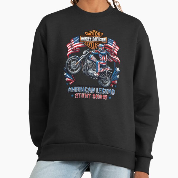 Harley Davidson Dark Outlaw Motorcycle Illustration - Adult & Kids T-Shirts, Sweatshirts & Hoodies apparel design preview 1