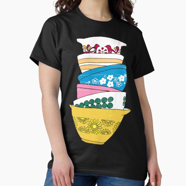 Pyrex pretties vintage glass kitchenware - Adult & Kids T-Shirts, Sweatshirts & Hoodies apparel design preview 1