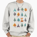 Fox in the Forest on Gray - Adult & Kids T-Shirts, Sweatshirts & Hoodies apparel design preview 1