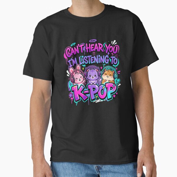 Can't Hear You K-Pop Music Lover Animals - Adult & Kids T-Shirts, Sweatshirts & Hoodies apparel design preview 1