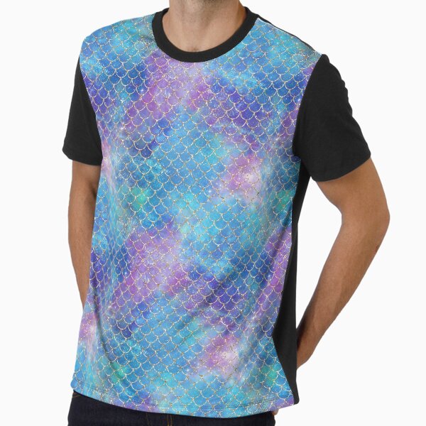 Mermaid Scale Glitter Pattern Print Seamless Graphic - Adult & Kids T-Shirts, Sweatshirts & Hoodies apparel design preview 1