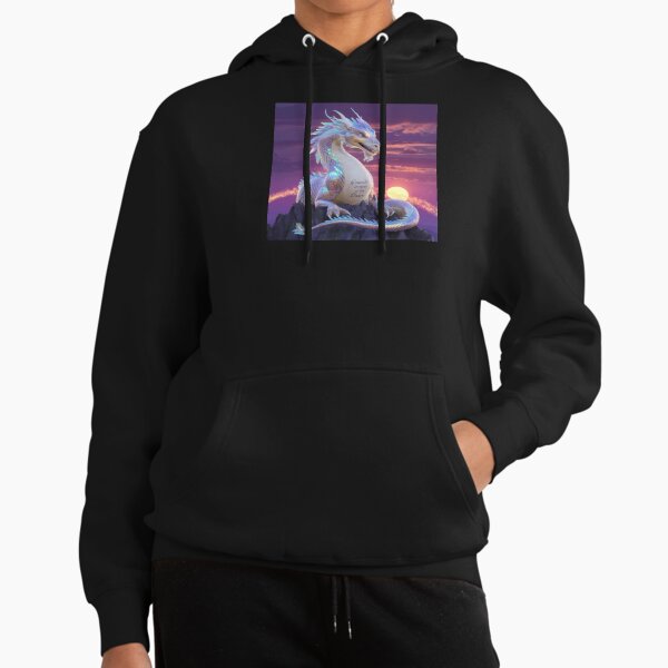 Pink emerald fantasy dragon with horns and - Adult & Kids T-Shirts, Sweatshirts & Hoodies apparel design preview 1