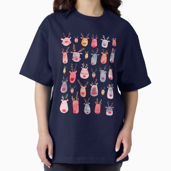 Reindeers Animal cuteness Winter watercolor pattern - Adult & Kids T-Shirts, Sweatshirts & Hoodies apparel design preview 1