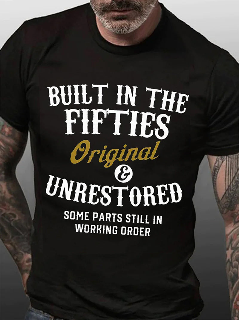 Built In The Fifties Original Unrestored Some Parts - Adult & Kids T-Shirts, Sweatshirts & Hoodies apparel design preview 4
