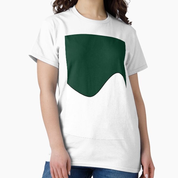 PLAIN SOLID DARK GREEN AND WHITE TWO TONE RETRO WAVE - Adult & Kids T-Shirts, Sweatshirts & Hoodies apparel design preview 1