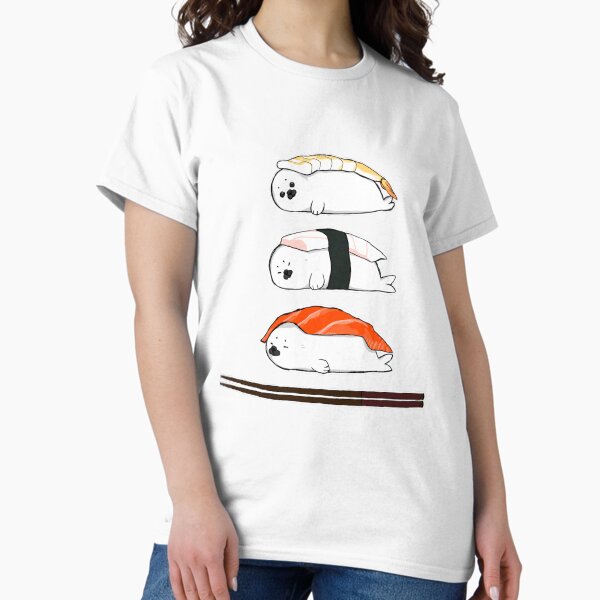 Nigiri, except it's baby Harp Seals - Adult & Kids T-Shirts, Sweatshirts & Hoodies apparel design preview 1