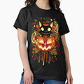 Autumn Tricks Halloween Black Cat and Pumpkin - Adult & Kids T-Shirts, Sweatshirts & Hoodies apparel design preview 1