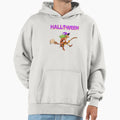 Halloween crazy Witch on Broom Holiday - Adult & Kids T-Shirts, Sweatshirts & Hoodies apparel design preview 1