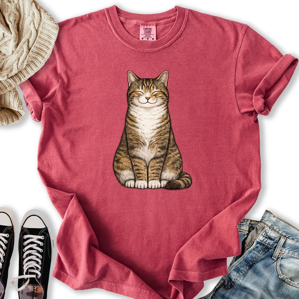 Smiling Brown Mackerel Tabby - Adult & Kids T-Shirts, Sweatshirts & Hoodies apparel design preview 1