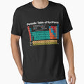 Periodic Table of Synthpop (dark background) - Adult & Kids T-Shirts, Sweatshirts & Hoodies apparel design preview 1