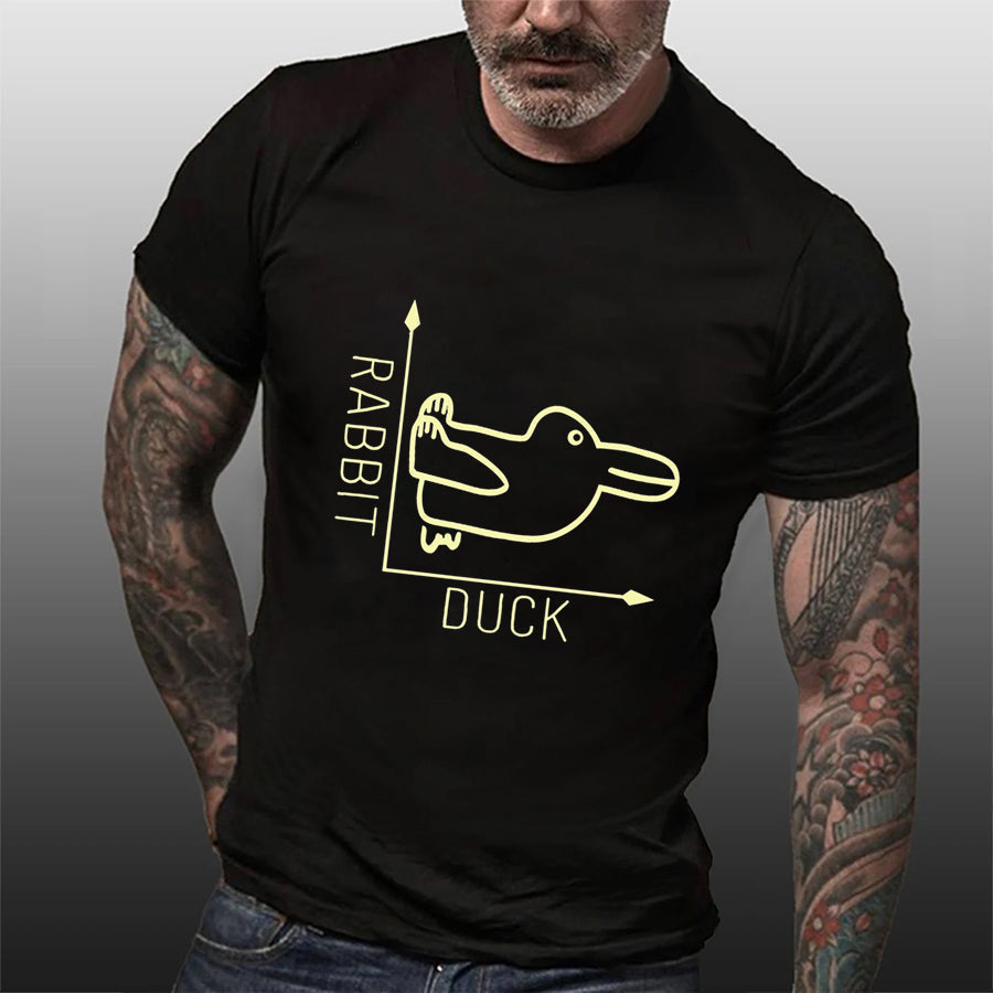 Rabbit Duck Print Men Slogan - Adult & Kids T-Shirts, Sweatshirts & Hoodies apparel design preview 7