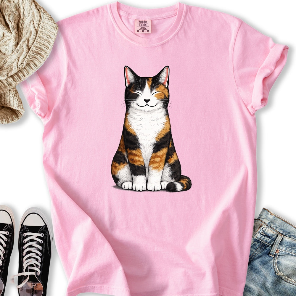 Smiling Calico Cat - Adult & Kids T-Shirts, Sweatshirts & Hoodies apparel design preview 1