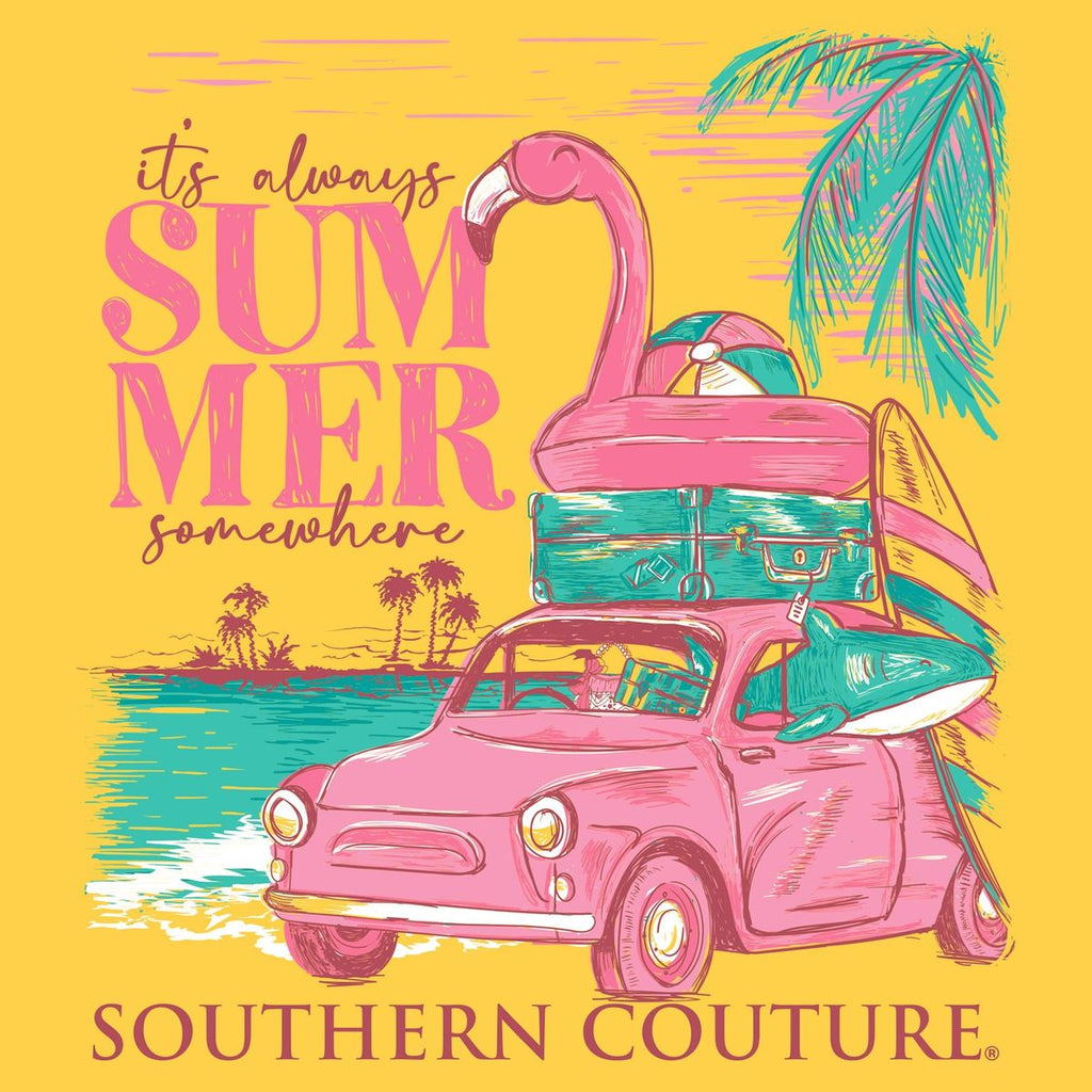 Southern Couture Classic Always Summer Somewhere - Adult & Kids T-Shirts, Sweatshirts & Hoodies apparel design preview 2