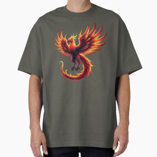 Phoenix Rising Fiery Mythical Bird Art - Adult & Kids T-Shirts, Sweatshirts & Hoodies apparel design preview 1