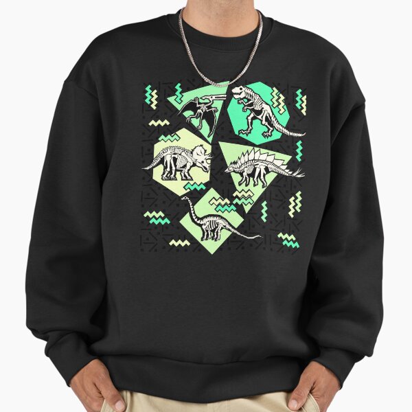 Neon Skeleton Dinosaur Pattern - Adult & Kids T-Shirts, Sweatshirts & Hoodies apparel design preview 1