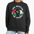 Free Palestine End The Occupation (White Text) - Adult & Kids T-Shirts, Sweatshirts & Hoodies apparel design preview 1