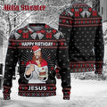 Cake Happy Birthday Jesus Ugly Christmas Sweater product image