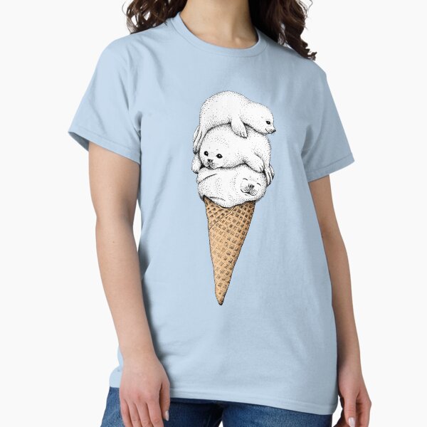 Seal Ice Cream Cone - Adult & Kids T-Shirts, Sweatshirts & Hoodies apparel design preview 1