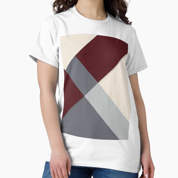 Burgundy beige and grey geometric abstract pattern - Adult & Kids T-Shirts, Sweatshirts & Hoodies apparel design preview 1