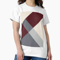 Burgundy beige and grey geometric abstract pattern - Adult & Kids T-Shirts, Sweatshirts & Hoodies apparel design preview 1