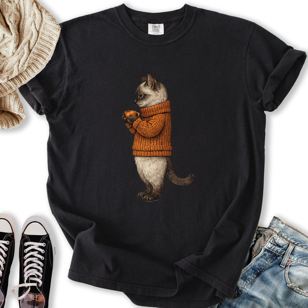 Cozy Siamese Cat - Adult & Kids T-Shirts, Sweatshirts & Hoodies apparel design preview 2