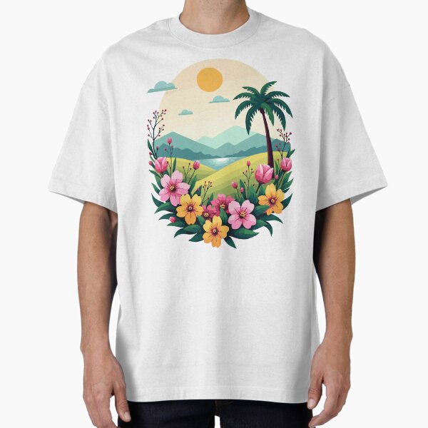 Geometric Spring Blooms Architectural Floral Design - Adult & Kids T-Shirts, Sweatshirts & Hoodies apparel design preview 1
