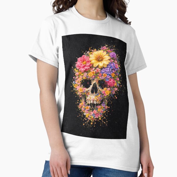 Spring Floral Skull Surreal - Adult & Kids T-Shirts, Sweatshirts & Hoodies apparel design preview 1