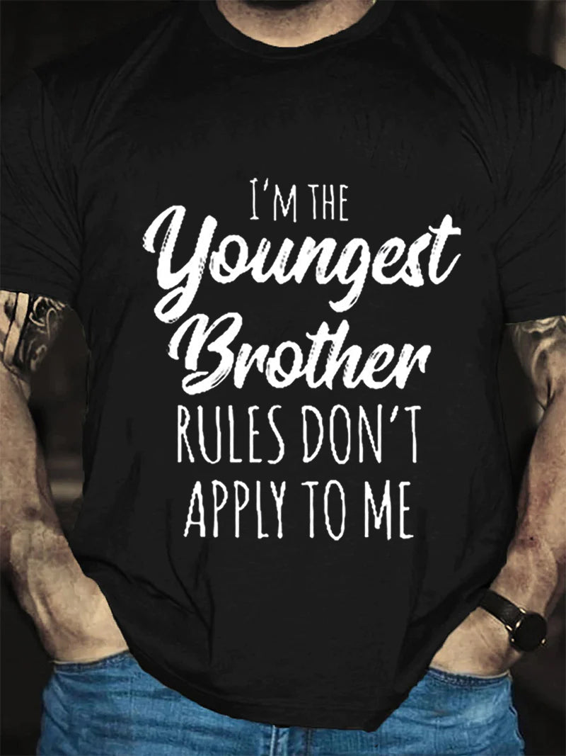 I'm The Youngest Brother Print Men Slogan - Adult & Kids T-Shirts, Sweatshirts & Hoodies apparel design preview 4