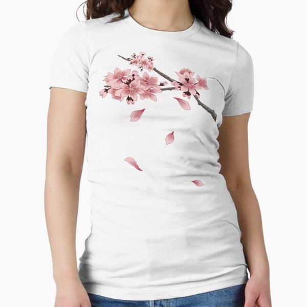 Cherry Blossom Branch Fitted - Adult & Kids T-Shirts, Sweatshirts & Hoodies apparel design preview 1
