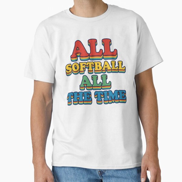 Funny All Softball The Time Rainbow Pride Players - Adult & Kids T-Shirts, Sweatshirts & Hoodies apparel design preview 1