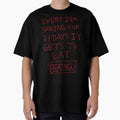 Blood smeared creeper warning - Adult & Kids T-Shirts, Sweatshirts & Hoodies apparel design preview 1