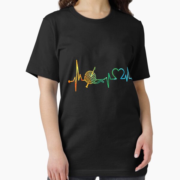 KNITTING HEARTBEAT WATERCOLOR, CROCHET - Adult & Kids T-Shirts, Sweatshirts & Hoodies apparel design preview 1