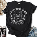 I'm Fine Black Cat - Adult & Kids T-Shirts, Sweatshirts & Hoodies apparel design preview 1
