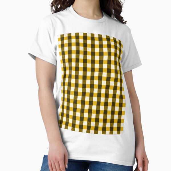 Mustard Yellow Gingham - Adult & Kids T-Shirts, Sweatshirts & Hoodies apparel design preview 1