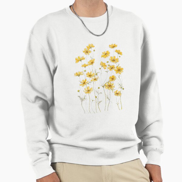 Yellow Cosmos Flowers - Adult & Kids T-Shirts, Sweatshirts & Hoodies apparel design preview 1