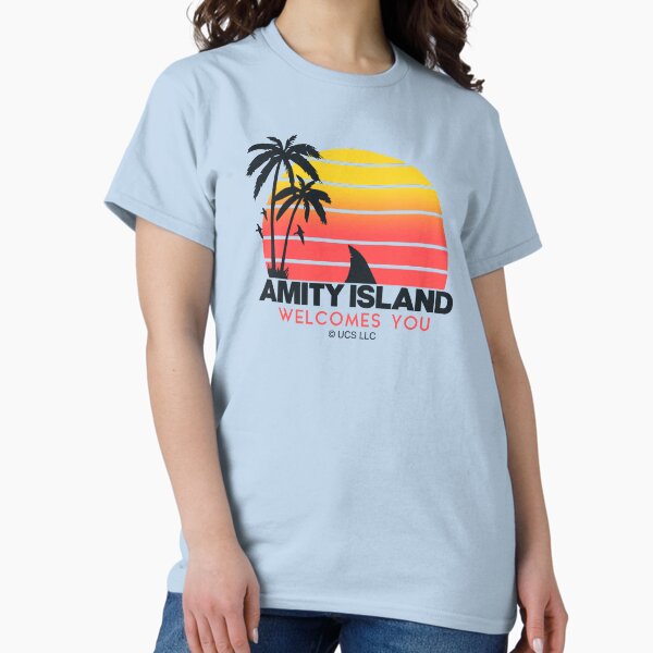 Jaws movie Amity Island welcomes you. Birthday party - Adult & Kids T-Shirts, Sweatshirts & Hoodies apparel design preview 1