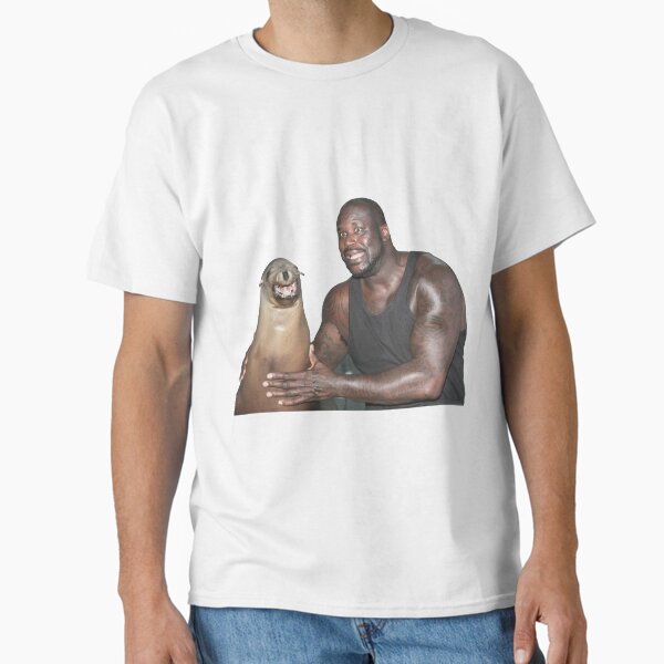 Shaq and a Sea Lion - Adult & Kids T-Shirts, Sweatshirts & Hoodies apparel design preview 1